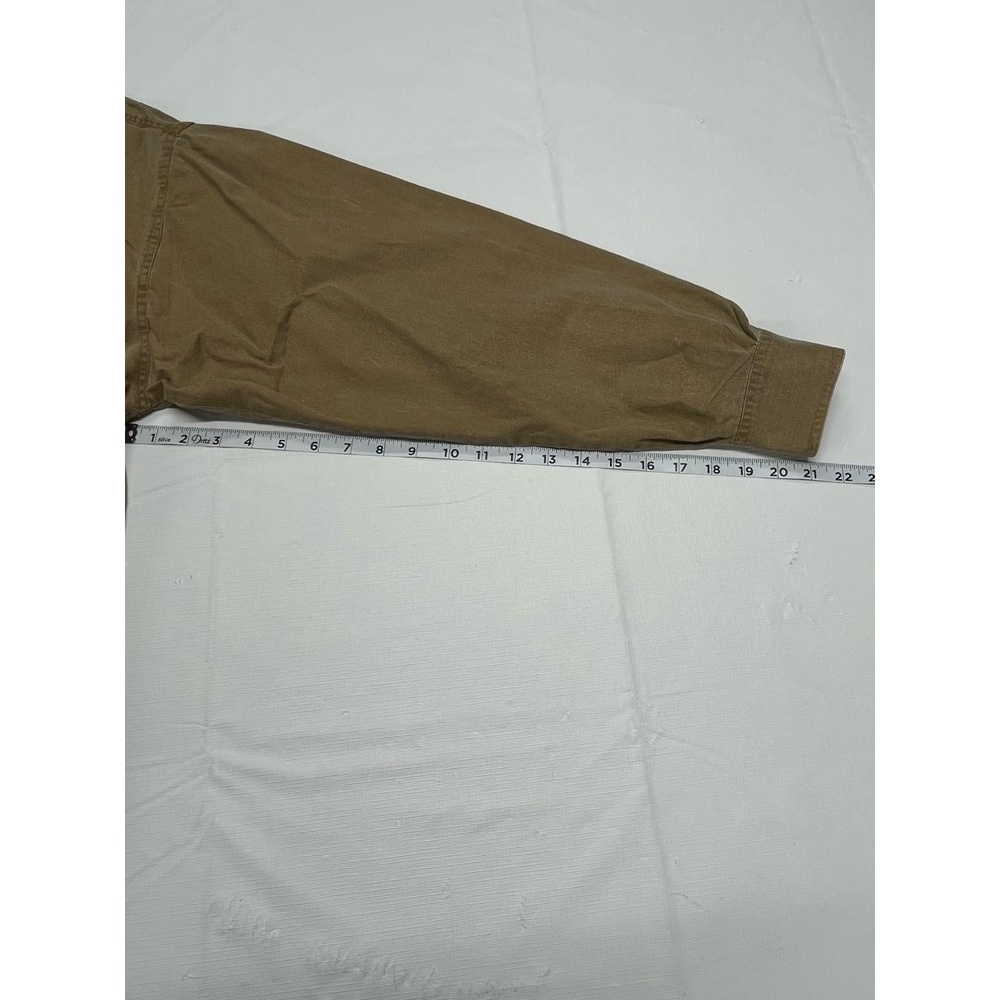 Vintage Bugle Boy Company Mens Tan Washed Camp Logo Button‎ Up Shirt Large - Picture 10 of 10